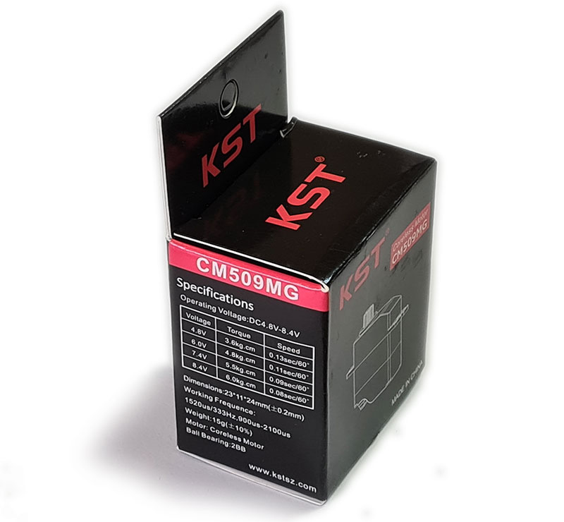 Цифровой сервопривод KST CM509MG HV Metal Gear Coreless Micro Digital Servo (KST-CM509MG) (нажмите для увеличения) Цифровой сервопривод KST CM509MG HV Metal Gear Coreless Micro Digital Servo (KST-CM509MG) (нажмите для увеличения)