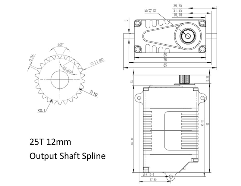 Сервопривод цифровой бесколлекторный KST HS30-30-M-6050-RS458 Version A HV Digital Brushless HS UAV Servo (KST-HS30-30-M-6050-2A) (нажмите для увеличения) Сервопривод цифровой бесколлекторный KST HS30-30-M-6050-RS458 Version A HV Digital Brushless HS UAV Servo (KST-HS30-30-M-6050-2A) (нажмите для увеличения)