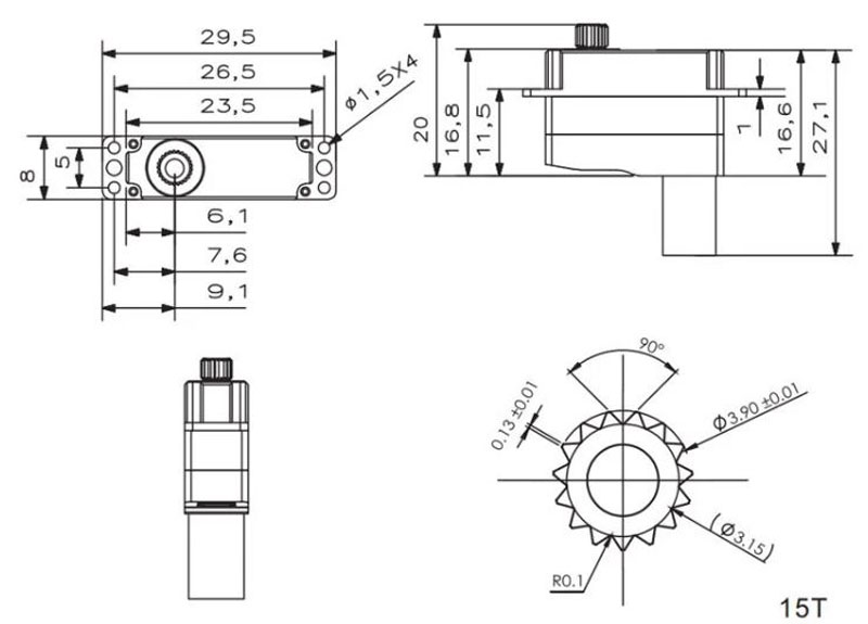 Цифровой сервопривод KST X08 Plus HV Metal Gear Micro Digital Servo Horizontal Mount (KST-X08-PLUS) (нажмите для увеличения) Цифровой сервопривод KST X08 Plus HV Metal Gear Micro Digital Servo Horizontal Mount (KST-X08-PLUS) (нажмите для увеличения)