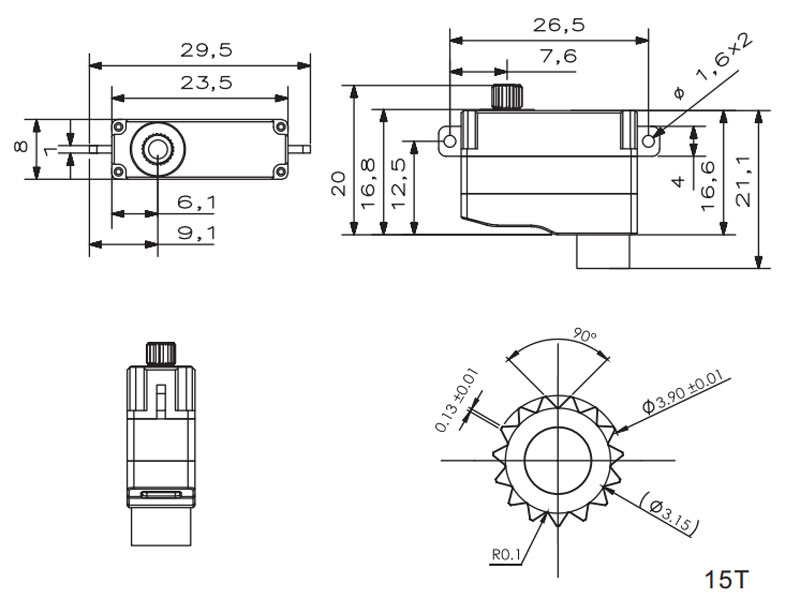 Цифровой сервопривод KST X08H-V6.0 HV Metal Gear Micro Digital Servo (KST-X08HV6) (нажмите для увеличения) Цифровой сервопривод KST X08H-V6.0 HV Metal Gear Micro Digital Servo (KST-X08HV6) (нажмите для увеличения)