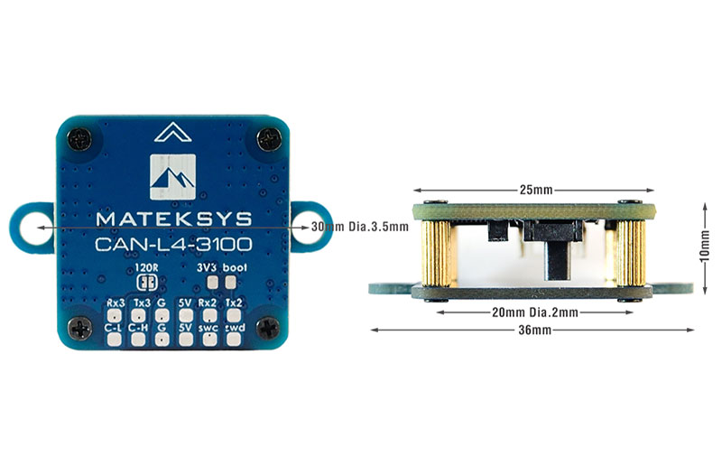 3-осевой компас/магнитометр Matek AP_Periph DroneCAN RM3100 Professional Grade Magnetometer (MATEK-CAN-L4-3100) (нажмите для увеличения) 3-осевой компас/магнитометр Matek AP_Periph DroneCAN RM3100 Professional Grade Magnetometer (MATEK-CAN-L4-3100) (нажмите для увеличения)