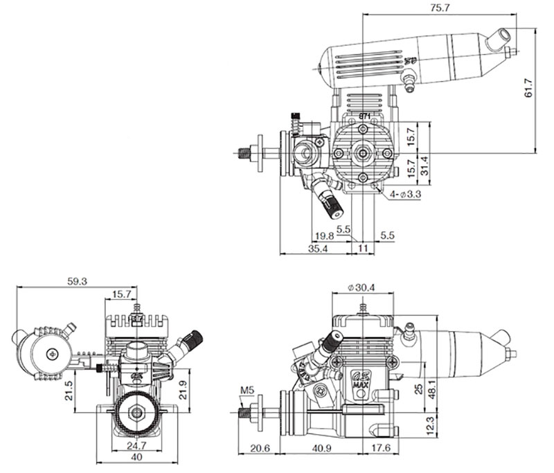 Двигатель авиамодельный OS Max-11CZ-A Silver 12H with 871 Silencer (1BR00) (нажмите для увеличения) Двигатель авиамодельный OS Max-11CZ-A Silver 12H with 871 Silencer (1BR00) (нажмите для увеличения)