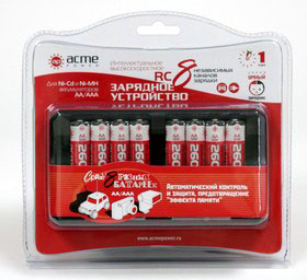 Зарядное устройство AcmePower AP-RC8 NiMh/NiCd AA/AAA (AP-RC8) (нажмите для увеличения) Зарядное устройство AcmePower AP-RC8 NiMh/NiCd AA/AAA (AP-RC8) (нажмите для увеличения)