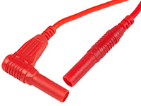 Amass Banana Straight & Angled Plugs 4.0mm with Wire 2.5mm2 CATIII 1000V/32A Red 100cm (нажмите для увеличения)