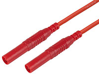 Amass 2xBanana Straight Plugs 4.0mm with Wire 2.5mm2 CATIII 1000V/32A Red 100cm (нажмите для увеличения)