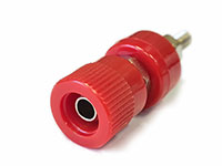 Amass M4mm Terminal 4mm Brass Nickel Plated Socket 30VAC-60VDC Max 24A Red 1pcs (  )