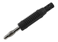 Amass D4.0mm Brass Nickel Plated Connector 30VAC-60VDC 24A Black 1pcs (  )