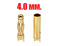 Banana Plug Gold Connector 4.0mm Male+Female (  )