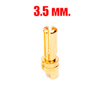 Banana Plug Gold Connector Bullet 3.5mm Male (  )
