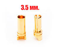Banana Plug Gold Connector Bullet 3.5mm Male+Female (  )