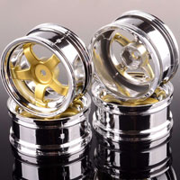 Austar 5-Spokes Wheel Gold/Chrome 26mm 3mm Offset 4pcs (  )