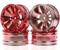 Austar 10-Spokes Wheel Red Chrome 26mm 6mm Offset 4pcs (  )