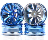 Austar 10-Spokes Wheel Blue Chrome 26mm 6mm Offset 4pcs (  )