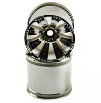 Axial 8 Spoke Oversize Monster Truck Wheels HEX17 Chrome 2pcs (  )