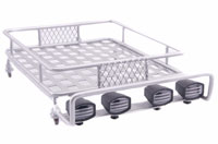 Austar 1/10 Scale Roof Luggage Rack Silver with LED Light Bar 167x112mm (  )