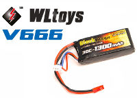 Black Magic WLToys V666 LiPo Battery 7.4V 1300mAh 30C (нажмите для увеличения)