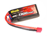 Black Magic 3S LiPo Battery 11.1V 1300mAh 90C T-Plug (нажмите для увеличения)