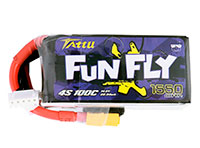 GensAce Tattu FunFly 4S1P LiPo 14.8V 1550mAh Battery 100C XT60 (  )