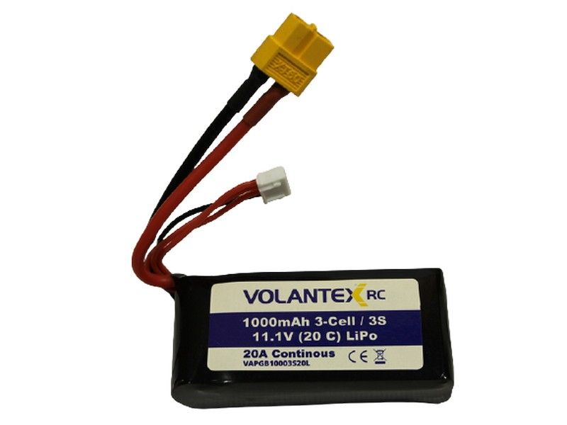 VolantexRC Vector SR48 LiPo Battery 11.1V 1000mAh 20C XT60