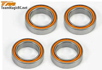 Ball Bearing 10x15x4mm Orange 4pcs (  )