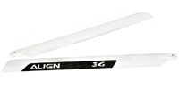 Carbon Fiber Main Rotor Blades 3G White T-Rex 600/600N