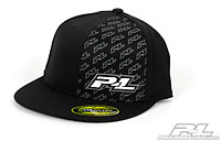 Pro-Line Icon Black Flat Bill FlexFit Hat S-M (  )