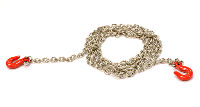 Realistic 1/10 Scale Metal Drag Chain with Tug Hooks Red (  )