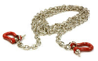 Realistic 1/10 Scale Metal Drag Chain with Bow Shackle Red (  )