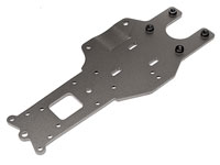 Rear Chassis Plate Gunmetal Baja 5B