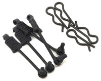 Arrma 1/8 Body Clips with Rubber Retainers Black 4pcs (  )