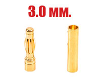 Banana Plug Gold Connector 3.0mm Male+Female (  )