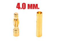 Banana Plug Gold Connector 4.0mm Male+Female (  )