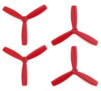 Dalprop T5045 5x4.5 Bullnose 3-Blade Propeller CW+CCW Red Set (  )