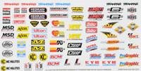 Traxxas Racing Sponsors Decal Sheet