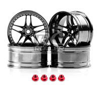 MST FB Wheel Silver Black 11mm Offset 4pcs (  )