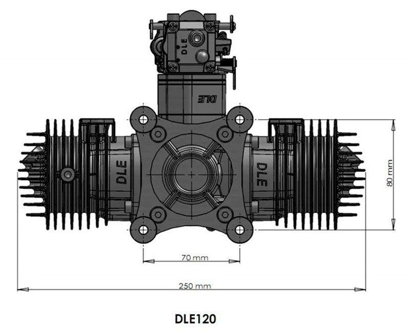 Бензиновый авиамодельный двигатель двухтактный DLE120 Twin Gas Engine 120cc (DLE-120) (нажмите для увеличения) Бензиновый авиамодельный двигатель двухтактный DLE120 Twin Gas Engine 120cc (DLE-120) (нажмите для увеличения)
