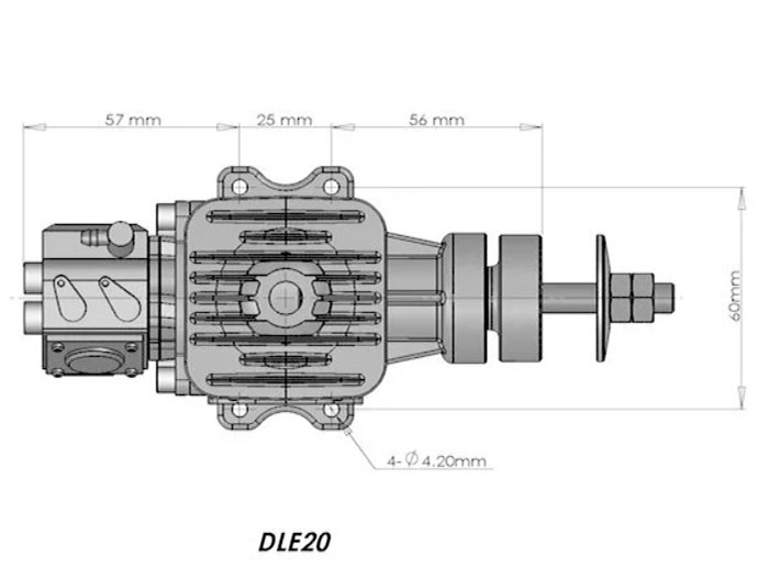 Двигатель бензиновый двухтактный для авиамоделей DLE20 Gasoline Engine 20cc (DLE-20) (нажмите для увеличения) Двигатель бензиновый двухтактный для авиамоделей DLE20 Gasoline Engine 20cc (DLE-20) (нажмите для увеличения)