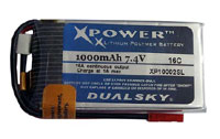 Dualsky 2S1P LiPo 1000mAh 7.4V 16C (  )