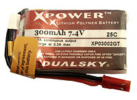 Dualsky 2S1P LiPo 300mAh 7.4V 25C (  )