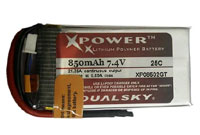 Dualsky 2S1P LiPo 850mAh 7.4V 25C (  )