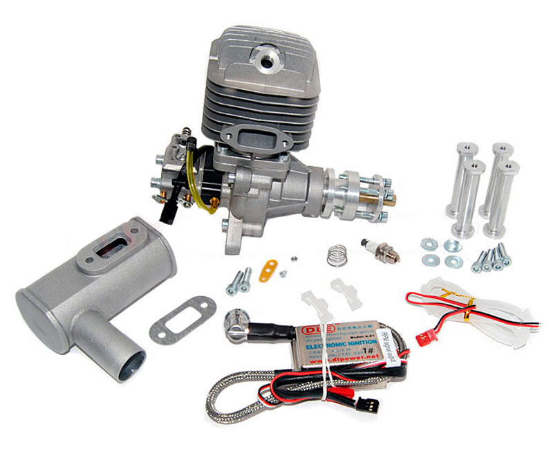 Двигатель бензиновый двухтактный для авиамоделей DLE55 Gasoline Engine 55cc (DLE-55) (нажмите для увеличения) Двигатель бензиновый двухтактный для авиамоделей DLE55 Gasoline Engine 55cc (DLE-55) (нажмите для увеличения)