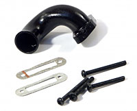 Aluminum Exhaust Header 12-15 Engine Black (  )