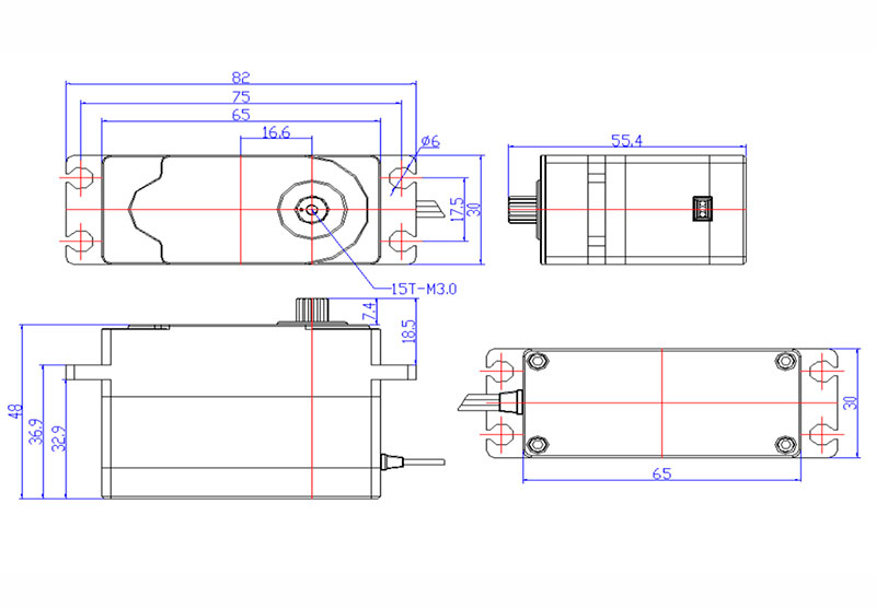 Сервомашинка цифровая FeeTech FT995M HV 95kg Digital Servo 180° (FT995M) (нажмите для увеличения) Сервомашинка цифровая FeeTech FT995M HV 95kg Digital Servo 180° (FT995M) (нажмите для увеличения)
