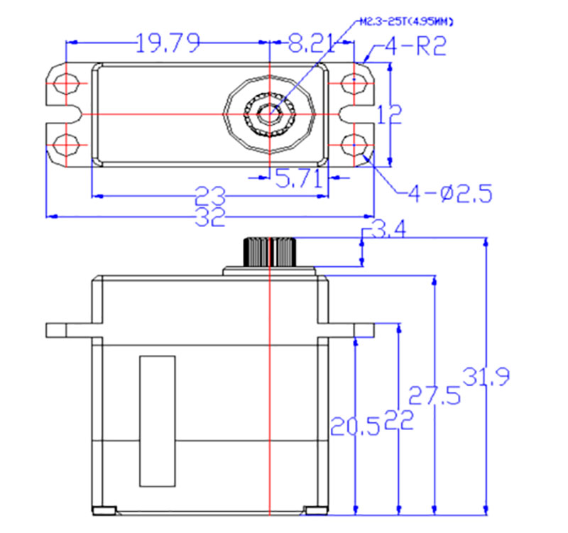 Сервопривод цифровой FeeTech STS3032 6V 4.5kg Metal Gear Digital TTL Servo 360° ST-3032-C001 (STS3032) (нажмите для увеличения) Сервопривод цифровой FeeTech STS3032 6V 4.5kg Metal Gear Digital TTL Servo 360° ST-3032-C001 (STS3032) (нажмите для увеличения)