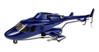 Airwolf Scale Fuselage Blue T-Rex 500 (  )