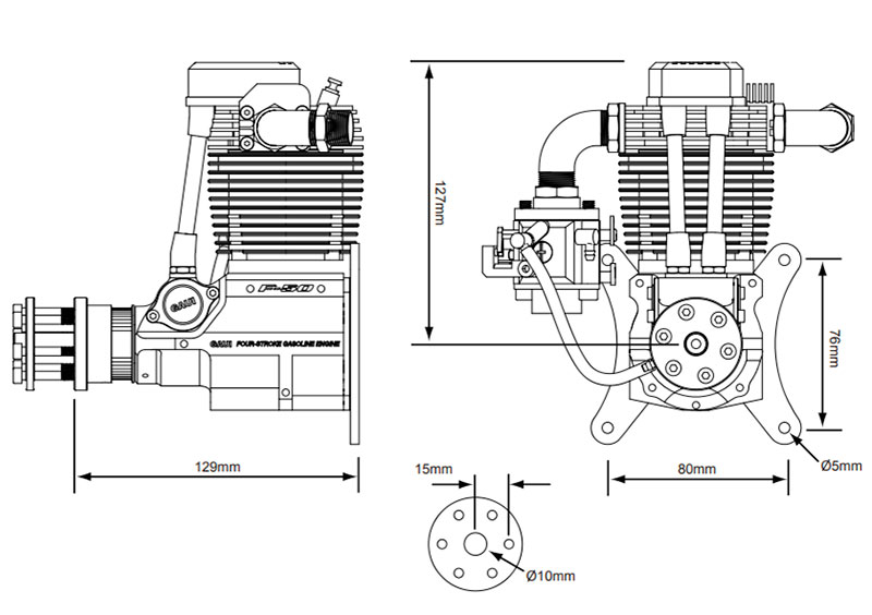Двигатель бензиновый Gaui F-50 Four-Stroke Side Intake Gasoline Engine 50cc (GA-F50) (нажмите для увеличения) Двигатель бензиновый Gaui F-50 Four-Stroke Side Intake Gasoline Engine 50cc (GA-F50) (нажмите для увеличения)