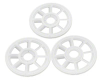 Slant Thread Main Gear 121T M0.6 White T-Rex 450 3pcs