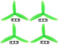 GemFan 5x3 3-Blade Propeller Florescent Green CW+CCW 4pcs (  )