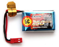GensAce LiPo Battery 2s1p 7.4V 250mAh 30C JST (  )