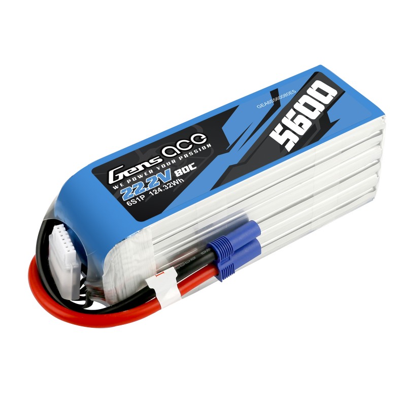 GensAce LiPo Battery 6s1p 22.2V 5600mAh 80C EC5 (  )